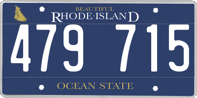 RI license plate 479715