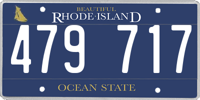 RI license plate 479717