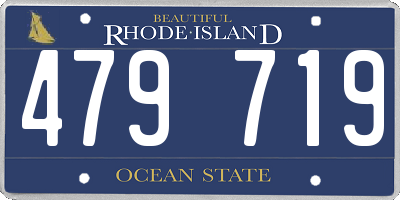 RI license plate 479719