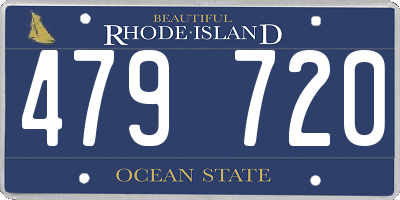 RI license plate 479720