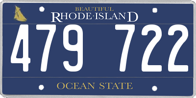 RI license plate 479722