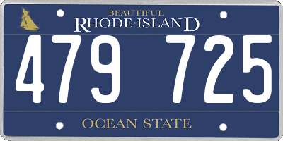 RI license plate 479725