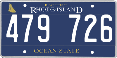 RI license plate 479726