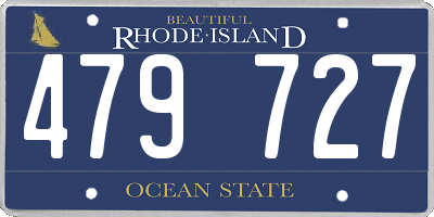 RI license plate 479727