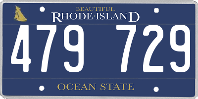 RI license plate 479729