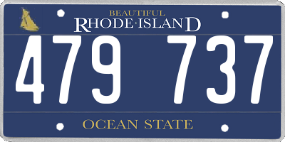 RI license plate 479737