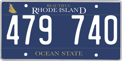 RI license plate 479740