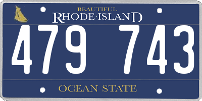 RI license plate 479743