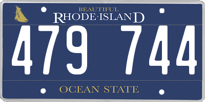 RI license plate 479744