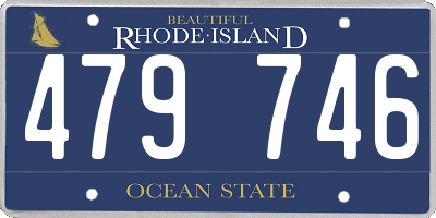 RI license plate 479746