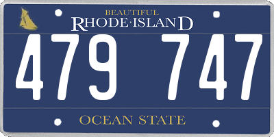 RI license plate 479747