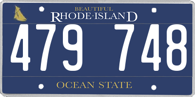 RI license plate 479748