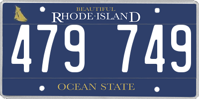 RI license plate 479749