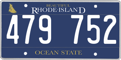 RI license plate 479752