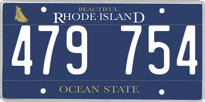 RI license plate 479754