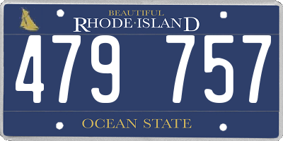 RI license plate 479757