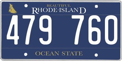 RI license plate 479760