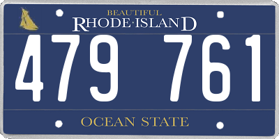RI license plate 479761