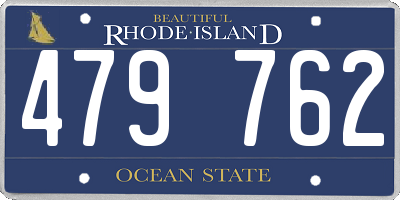RI license plate 479762
