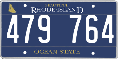RI license plate 479764