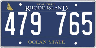 RI license plate 479765