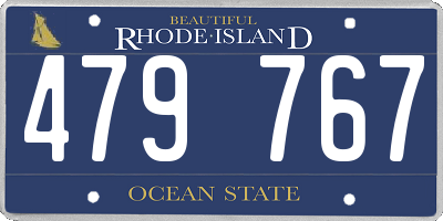 RI license plate 479767