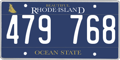 RI license plate 479768