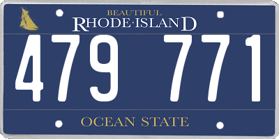 RI license plate 479771