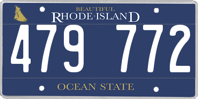 RI license plate 479772
