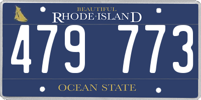 RI license plate 479773