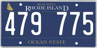 RI license plate 479775
