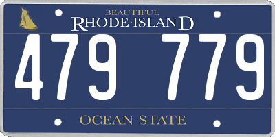 RI license plate 479779