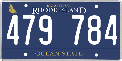 RI license plate 479784