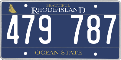 RI license plate 479787