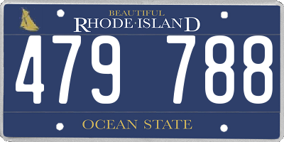 RI license plate 479788