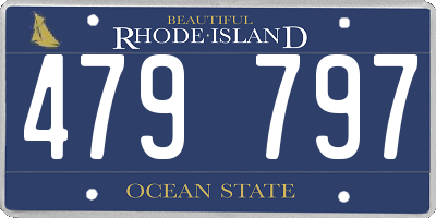 RI license plate 479797