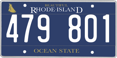 RI license plate 479801
