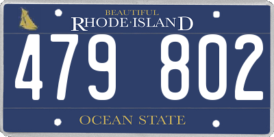 RI license plate 479802
