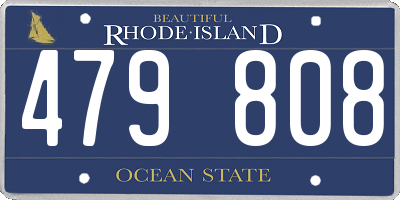 RI license plate 479808