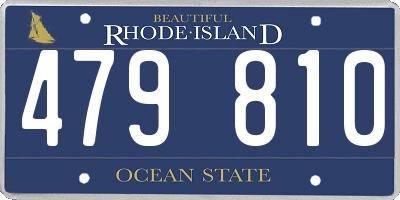 RI license plate 479810