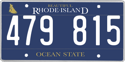 RI license plate 479815