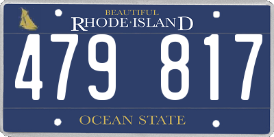 RI license plate 479817