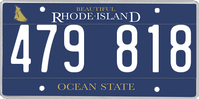 RI license plate 479818