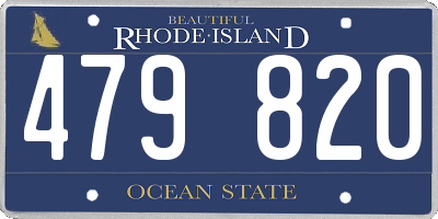 RI license plate 479820