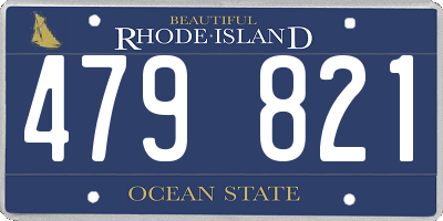 RI license plate 479821