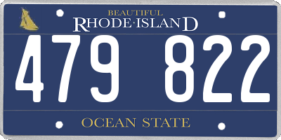 RI license plate 479822