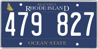 RI license plate 479827