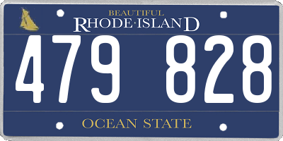 RI license plate 479828