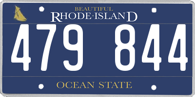 RI license plate 479844