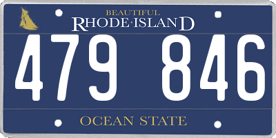 RI license plate 479846